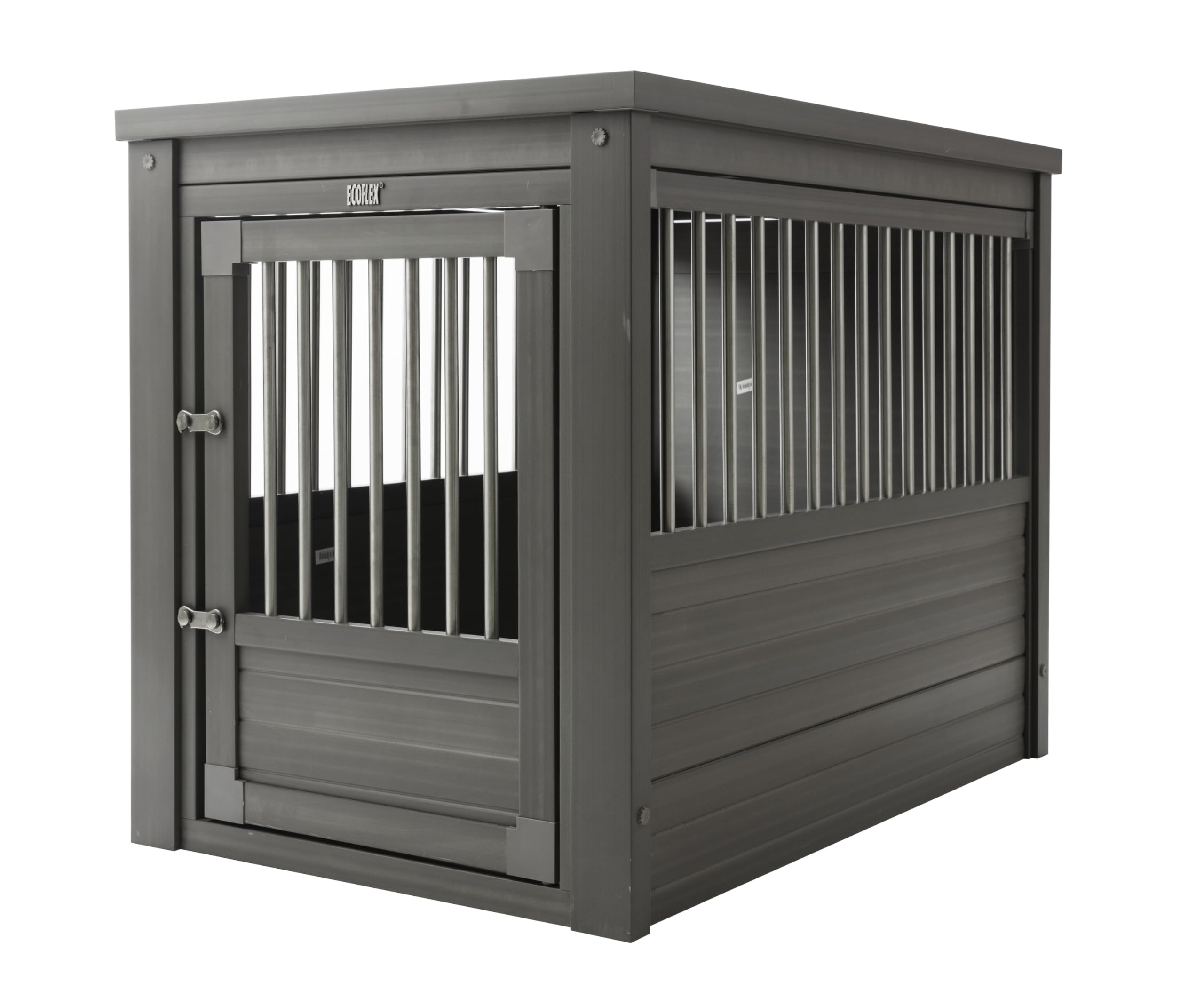 New Age Pet ecoFLEX Pet Crate/End Table, Large, Grey in Oman