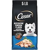 Cesar Small Breed Dry Dog Food for Small Dogs, Rotisserie Chicken Flavor and Spring Vegetables Garnish, 5 lb Bag