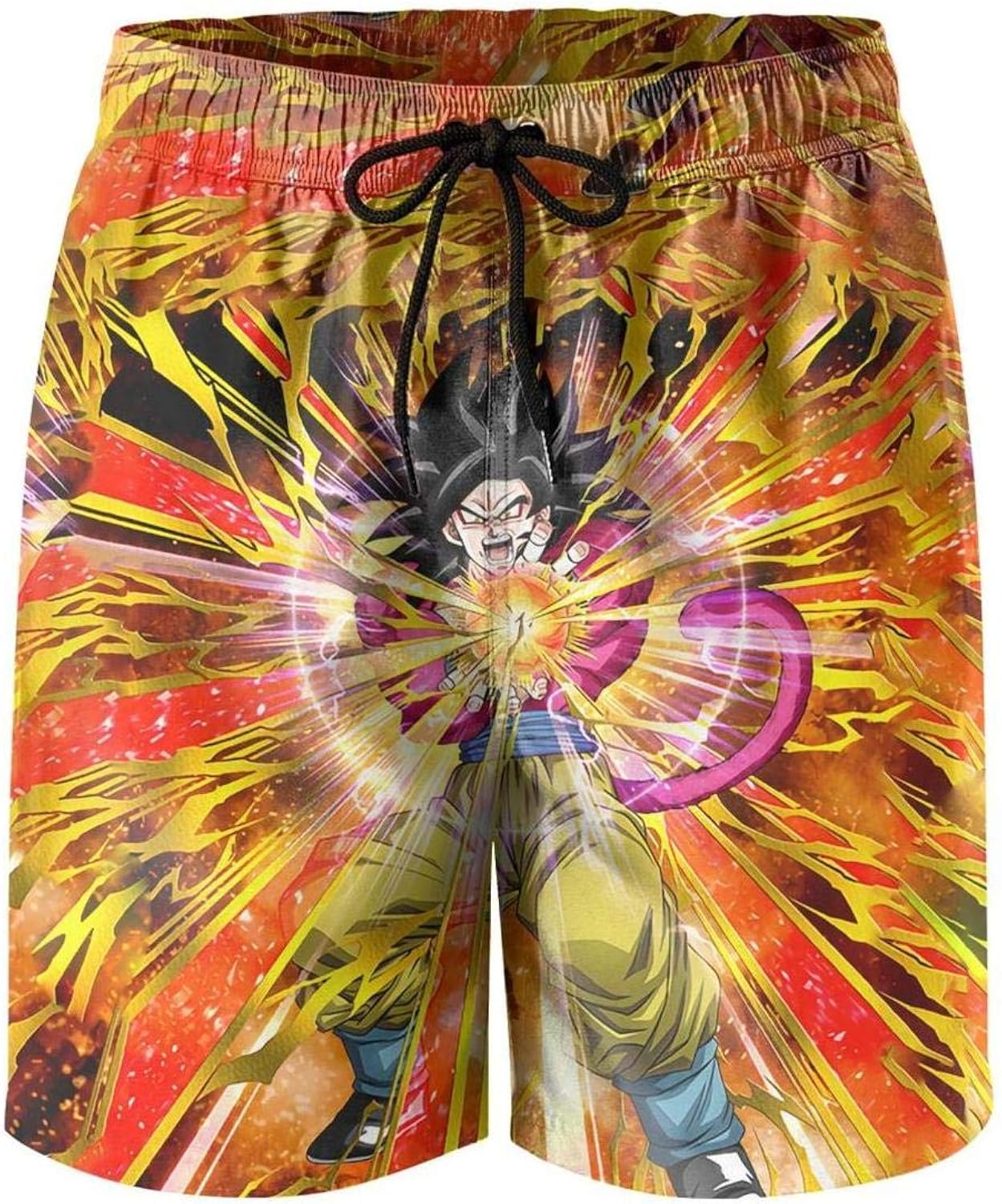 Yiudnads Mens Waterproof Swim Trunks Quick Dry DragonballzUltimate