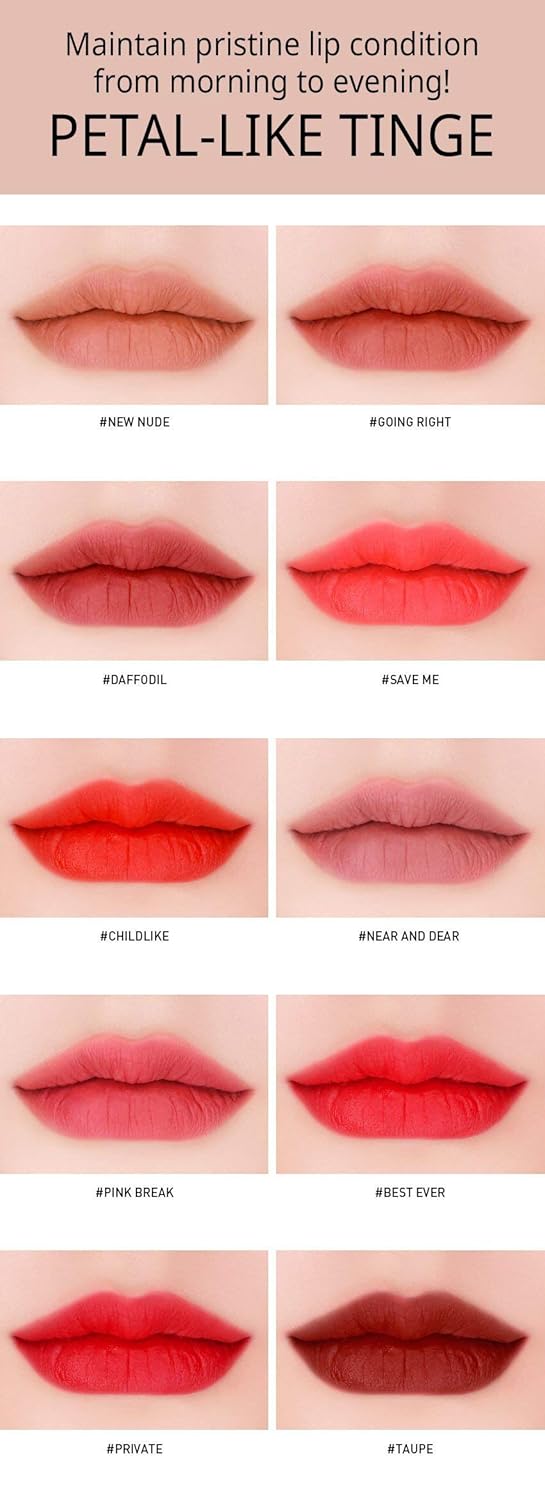 3CE Velvet Lip Tint (4g/ea) 10 colors / Newly Launched / Mlbb / Mlbb Lips / Stylenanda (New Nude) : Beauty