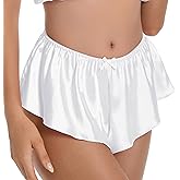 Satini Women's Satin Fluted French Skirt Shorts Knickers Briefs Panties