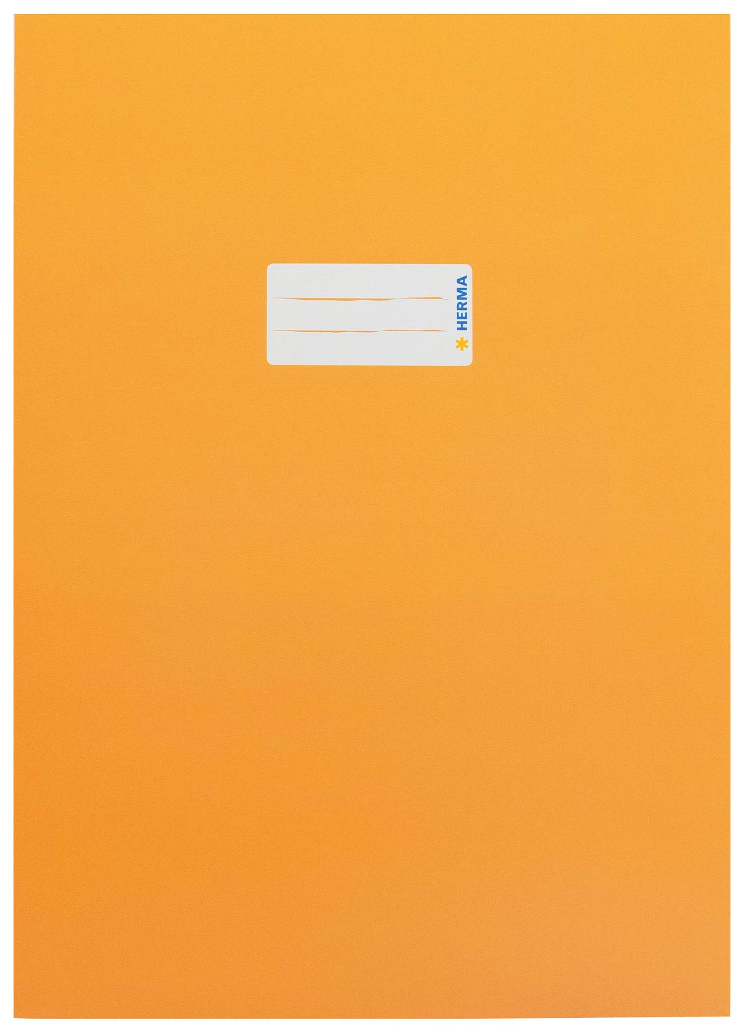 HERMA 19747 Notebook Covers A4 Cardboard Orange, Pack of 10, Notebook Covers with Labelling Field Made of Sturdy and Extra Strong Paper, Exercise Book Cover Set for School Notebooks, Coloured — image 1