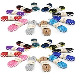 YJRVFINE Flat Checker Shoe Laces: 2 Pairs 45 Inch