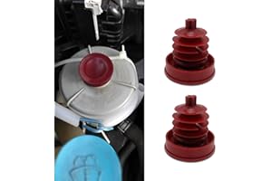 KUTYUN 2PCS Hydraulic Power Steering Pump, Automotive Replacement Power Steering Pump Caps, 53697-SB3-952 Red Reservoir Cap Plug Cover Car Accessories Compatible with Honda Power Steering Fluid