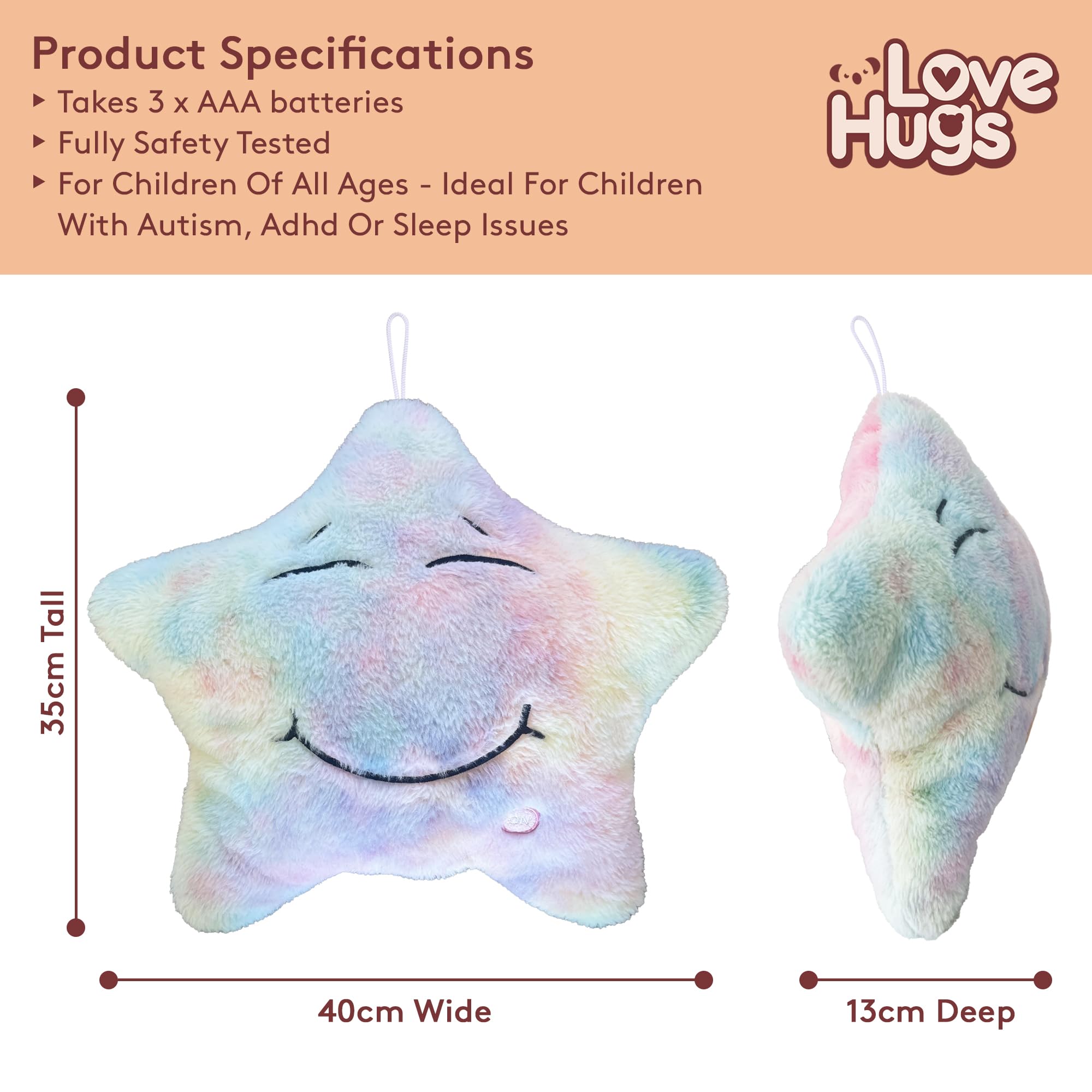 LoveHugs Musical Star Plush Sensory Light Up Toys - Autism Sensory Toys - Newborn Toys - Twinkle Twinkle Little Star Sensory Toys for Autistic Children