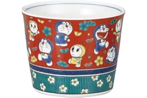 金正陶器(KANESHOTOUKI) Kaneshotouki 008156 Doraemon Soba Boaguchi Soba Choko, Approx. 3.1 inches (8 cm), Kutani Yaki, Wooden Rice Style, Plum Flowers, Made in Japan