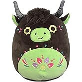 Squishmallows 8" Halloween - Officially Licensed Kellytoy Plush - Collectible Soft & Squishy Stuffed Animal Toy - Gift for Kids, Girls & Boys - 8 inch (Day of The Dead Catrina The Highland Cow)