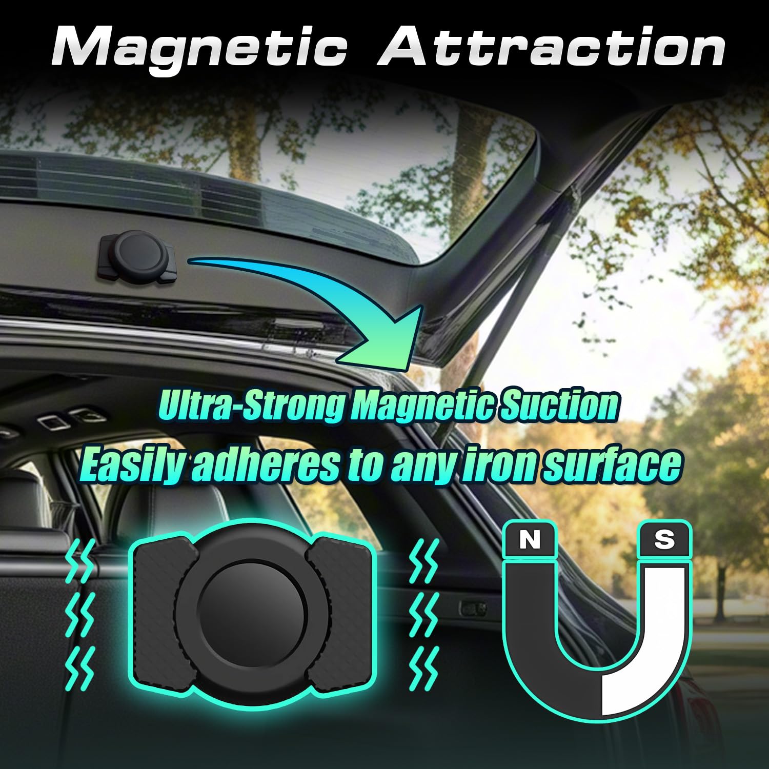 GPS Tracker for Vehicles Mini Real-Time Magnetic Tracking Device Weatherproof Case No Monthly Fee Compatible with Apple Find My iOS Only Best Hidden Car Tracker for Full Global Coverage