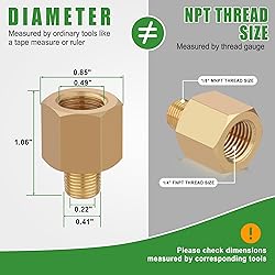 Ailbiuko Brass Pipe Fitting Reducer
