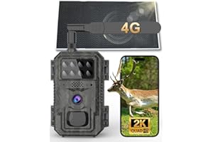 Vatony 4G Cellular Trail Camera-with 2K 48MP Wide Angle 120 Degree,Night Vision up to 100FT, Solar Powered Hunting Camera with SD Storage, IP68 Waterproof, Motion Activated Wildlife Camera
