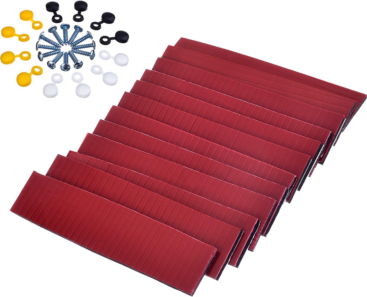 Double Sided Sticky Pads with Screws and Caps for Number Plates Car