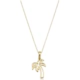 Yellow Gold Palm Tree Charm Pendant 
