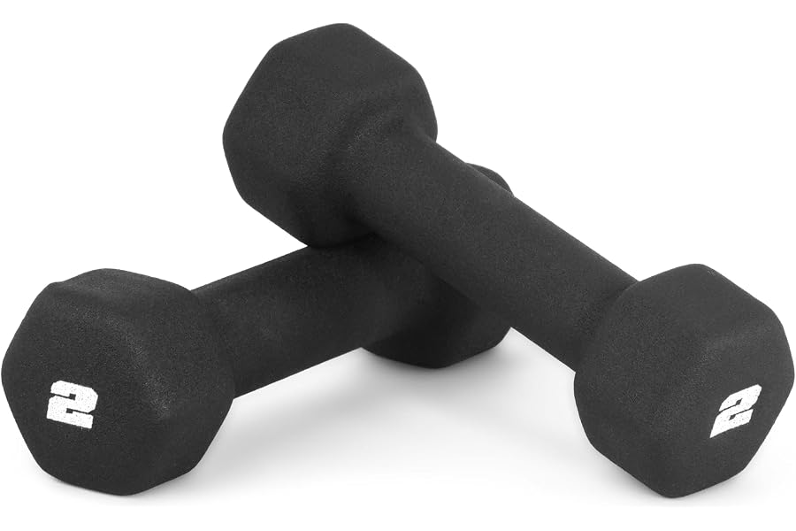 CAP Barbell Neoprene Dumbbell Weights Pairs & Sets | Black