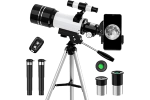 Telescope for Kids, 70MM Aperture Telescopes for Adults (15X-150X) with FMC Optics, 300MM Astronomical Refractor Telescope fo