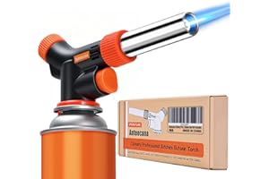 Anteecana Culinary Professional Kitchen Cooking Torch, Upgrade Butane Torch for Cooking, Adjustable Flame with Reverse Use（Bu