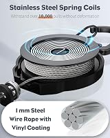 Uniclife Retractable Keychain Badge Reel Heavy Duty 80 cm Steel Wire 226 g view 6