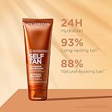 CLARINS Self Tanning Milky Lotion Face Body Natural Glow Hydrating Buildable Tan view 2