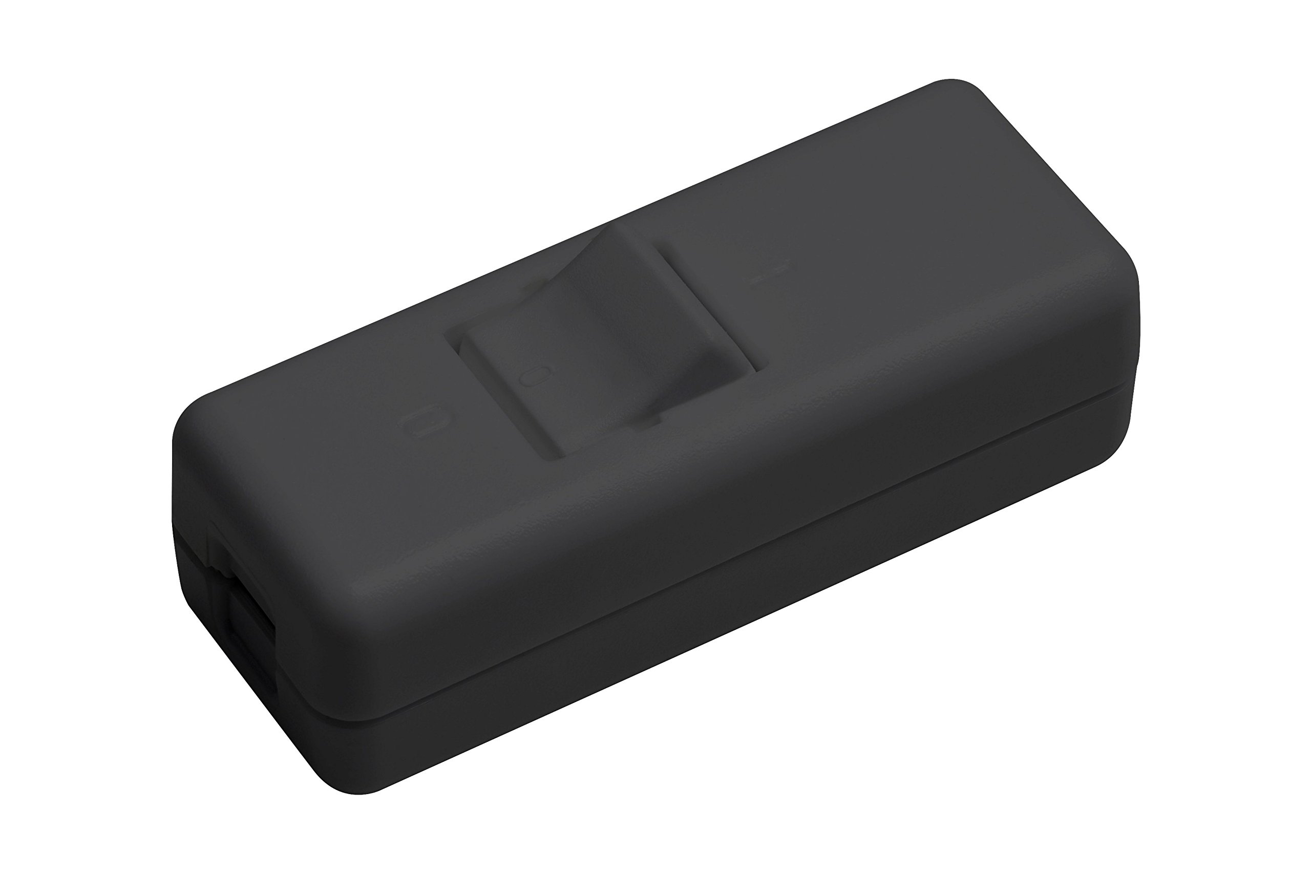 Meister 7441270 Cord Intermediate Switch 2-Pole, 10 A, Strain Relief/Protective Conductor Terminal, Black