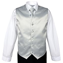 Spring Notion Boys' 4-Piece Satin Tuxedo Vest Set