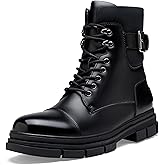 Jousen Men's Boots Mens Combat Boots Lace up Waterproof Motorcycle Boots for Men