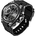 FORSINING Watch for Men, Waterproof Military Digital Analog Watches, Sports Outdoor Wrist Watch Date Multi Function Tactics LED Alarm Stopwatch