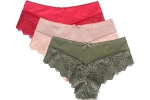 Seamless Lace Panties for Women Sexy Mid Waist Lace Underpants in White, Black, Red, Pink, Green, Grey