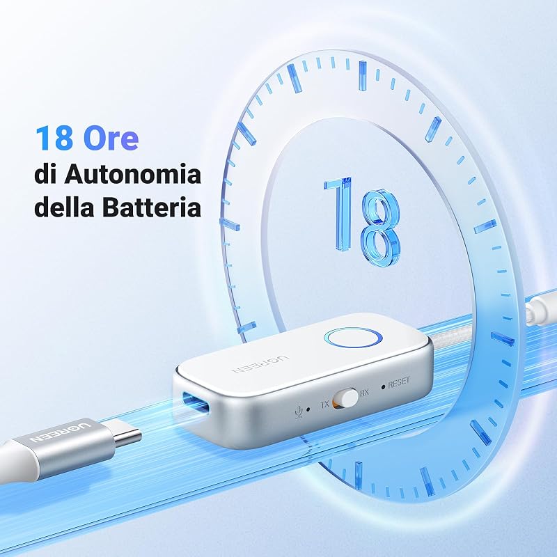 Trasmettitore Ricevitore Bluetooth 6.0 Adattatore 2 in 1 Audio Jack