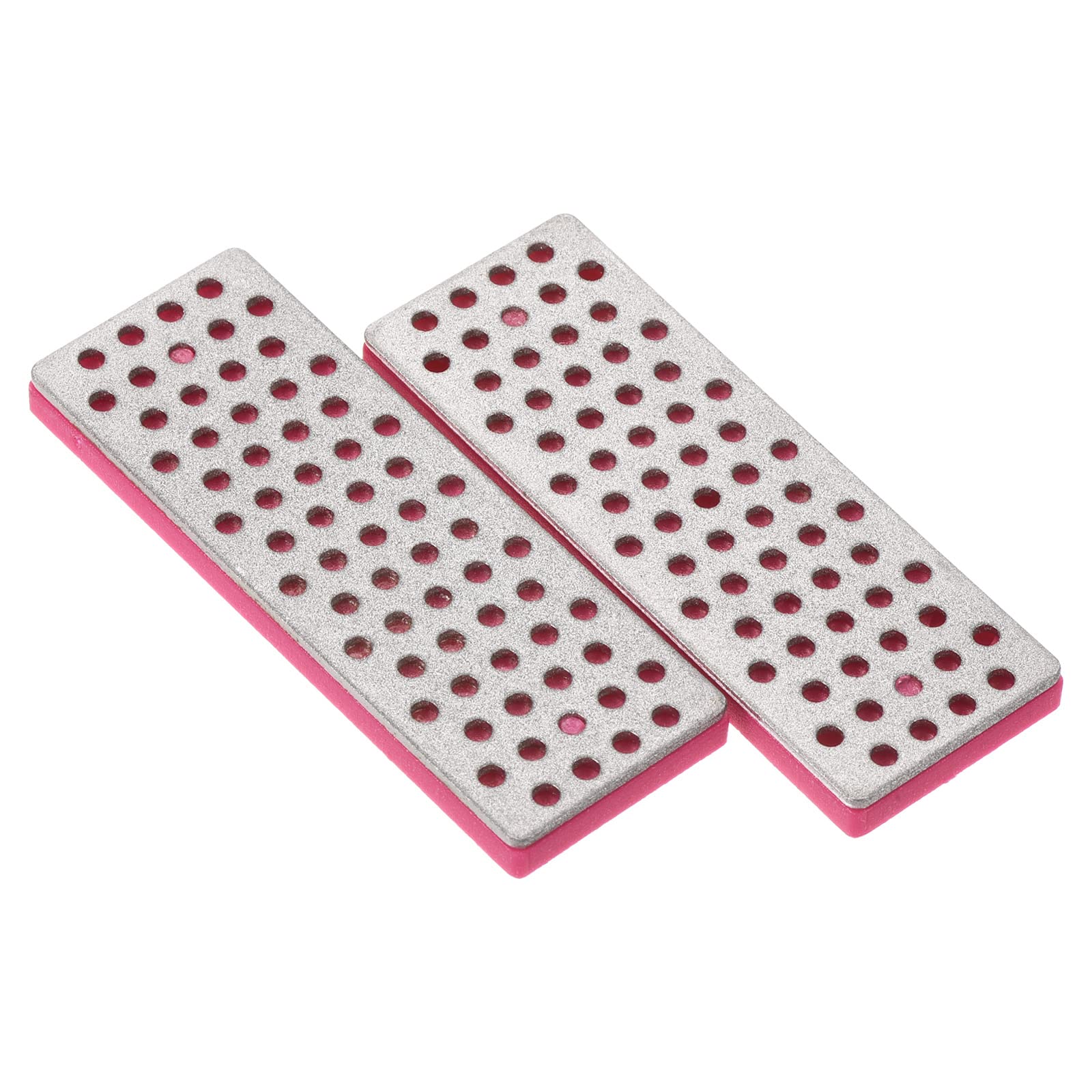 PATIKIL 70mm 500 Grit Fine Ski Snowboard Diamond Stone, 2 Pack Ski Edge Sharpener Diamond Edge Files Snowboard Whetstone, Fuchsia