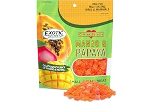 EXOTIC NUTRITION Mango & Papaya Treat (4.5 oz.) - Healthy Treat for Small Animals - Sugar Gliders, Rats, Chinchillas, Ferrets, Parrots, Hamsters, Squirrels, Hedgehogs, Guinea Pigs, Rabbits & Other Small Animals