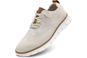 KVOVZO Men's Casual Dress Shoes Fashion Walking Sneakers Mesh Business Oxfords Work Lightweight Soft Sole