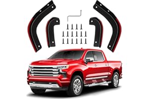 XWQZ Mud Flap Delete Fit for Chevy Silverado 1500 2019-2025 Accessories,Mud Splash Guards Mudflaps Delete Compatible with Che
