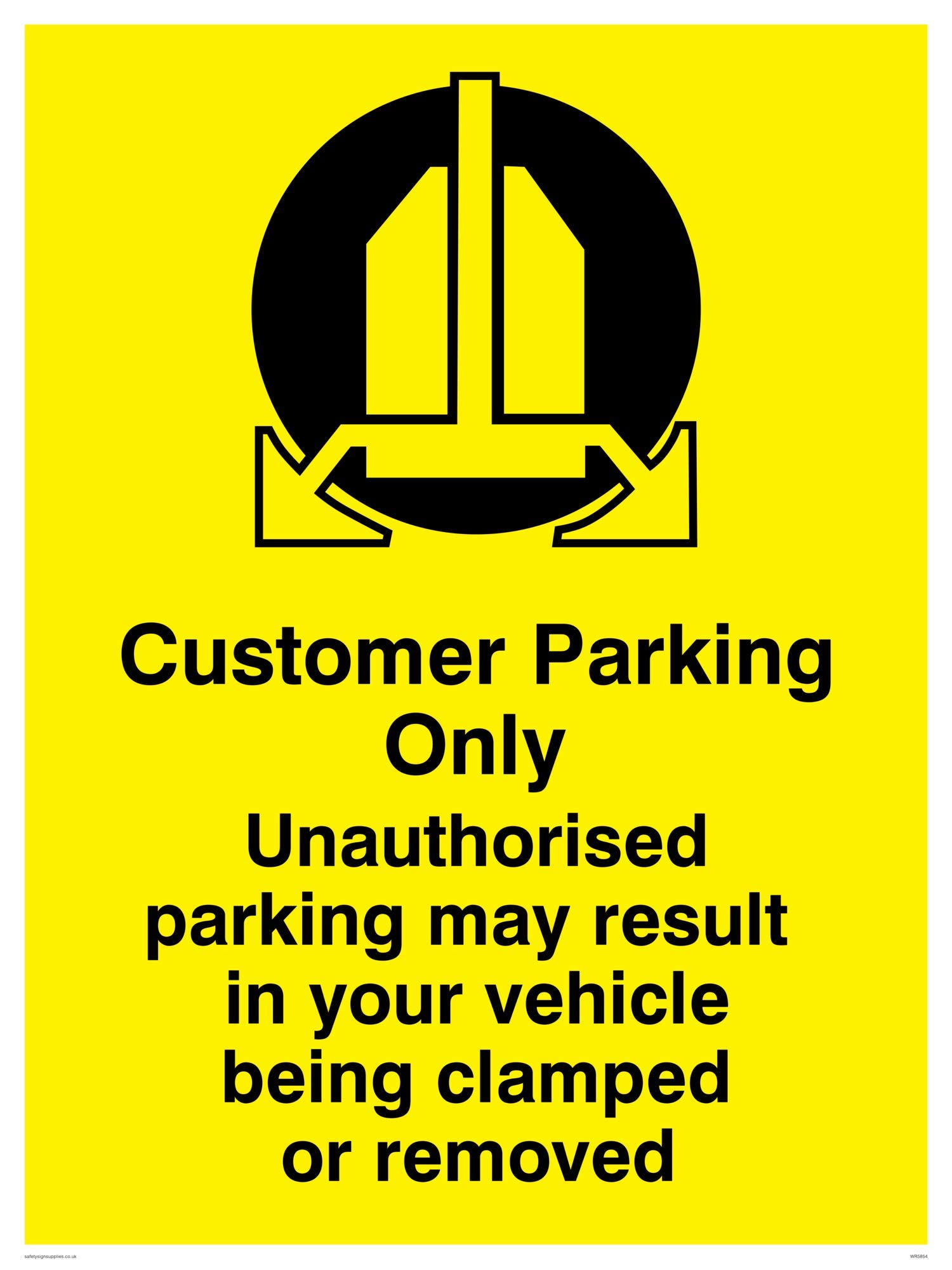Customer Parking Cars may be clamped
