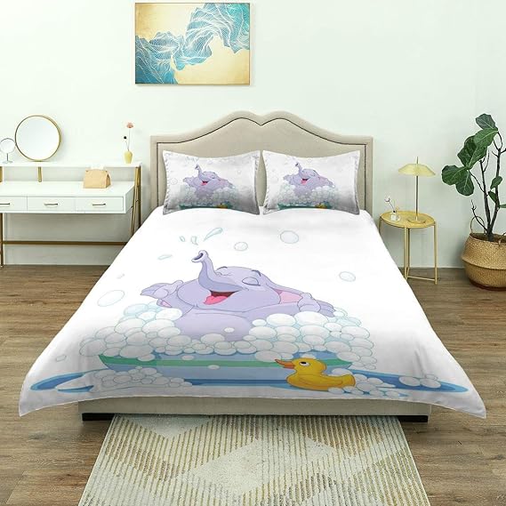 Nonun Funda nórdica, Elefante Toma baño de Burbujas en el Lavabo con