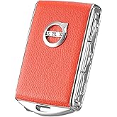 Car Key Fob Cover for Volvo XC90, XC60, XC40, S60, S90, V90, Zinc Alloy Frame Leather Surface