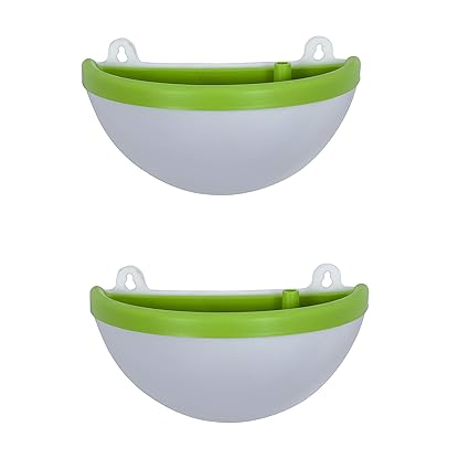 Madhuli Gardencia Wall Hanging Planter, Wall Mount Hanging Pot/Indoor Plants Pot, Railing Flower Pot, Flower Plant Pot, Home Decor, Garden Decoration Flower Pots for Home and Garden White Pack of 2