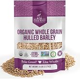 Great River Milling Organic Hulled Barley, Whole Grain, 5 lb | Organic Hulled Barley for soups, stews, pilaf, porridge, salads, grain bowls and home milling; chewy whole-grain texture and