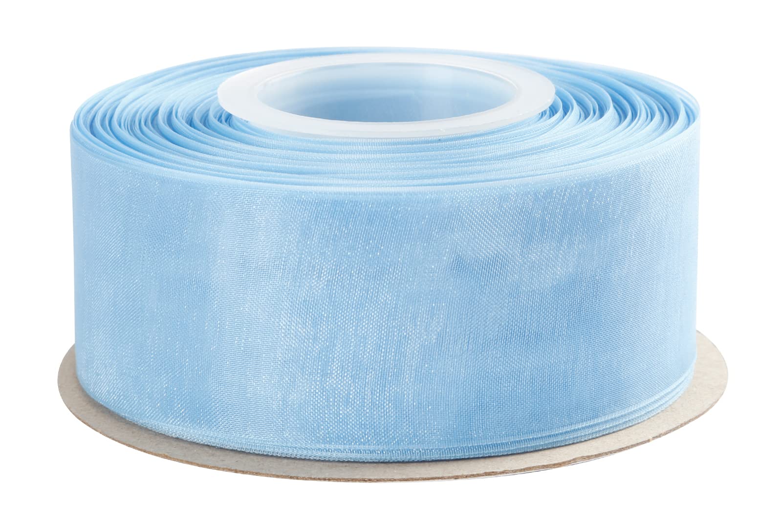 Joycrosso 38mm Copen Shimmer Sheer Organza Ribbon Sheer Chiffon Ribbon 45 Meters-Roll Multiple Colors Available for Gift Wrapping Wedding Events Christmas Décor