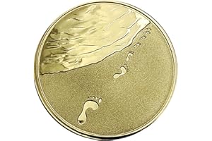 GIMILANG Symbolizing Love When You Saw Only One Set of Footprints It was Then That I Carried You Romantic Golden Badge Lucky Coin