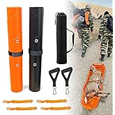 Firegowin 2-Pack Deer Drag Sled - Heavy-Duty 600D PVC Tear-Resistant Hunting Mats, Portable 73" x 22.8" Game Hauler with Ropes, Waterproof for Deer, Elk, Fishing