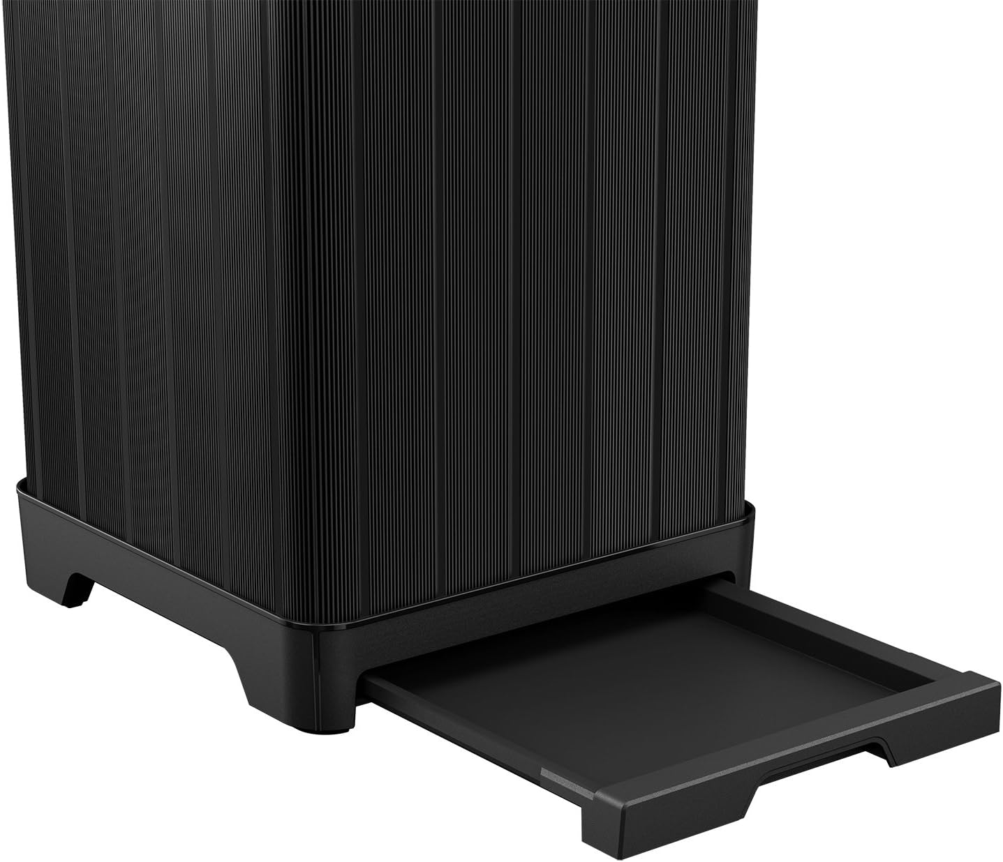 KETER Baltimore 38 Gallon Trash Can with Lid and Drip Tray for Easy Cleaning-Perfect for Patios, Kitchens, and Outdoor Entertaining, 38 Gallons, Black : Garden & Outdoor