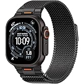 BXUXOHS Milanese Loop- Compatible with Apple Watch Ultra 3 2 1 Band for Men 49mm 46mm 45mm 44mm 42mm 41mm 40mm 38mm,Magnetic Mesh Metal Strap Wristband for iWatch SE 3/2 Series 11/10/9/8/7/6/5/4 Ultra