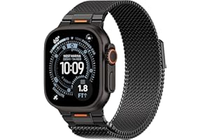 BXUXOHS Milanese Loop- Compatible with Apple Watch Ultra 3 2 1 Band for Men 49mm 46mm 45mm 44mm 42mm 41mm 40mm 38mm,Magnetic Mesh Metal Strap Wristband for iWatch SE 3/2 Series 11/10/9/8/7/6/5/4 Ultra