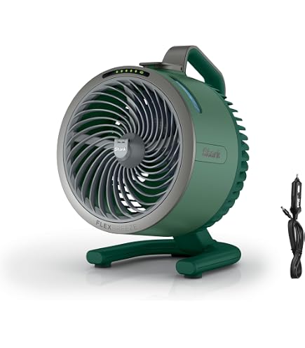 Shark FLEXBREEZE HydroGo グリーン Shark FlexBreeze HydroGo Fan, Ultra-Powerful Portable Fan, Mists