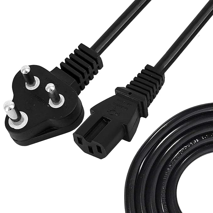 100FIT Computer Power Cable Cord for Desktops PC and Printers/Monitor SMPS Power Cable IEC Mains