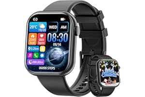 Smart Watch (Answer/Make Calls), 2023 Newest 1.85 Inch Fitness Tracker, Heart Rate/Sleep Monitor/Pedometer/Calories, Multiple