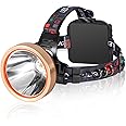 Hunting friends LED Rechargeable Headlamp Spotlight Headlight Waterproof Head Flashlight Coon Hunting Lights Fishing Lamp Searchlight for Outdoor,Camping,Hunting,Dog Walking (White Light)