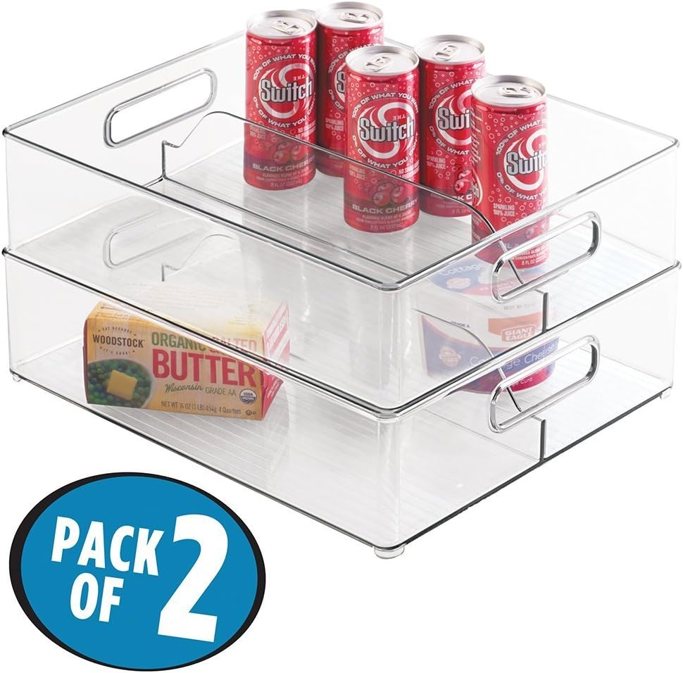 mDesign Vorratsbehälter für Kühlschrank und Gefrierschrank (2er Pack