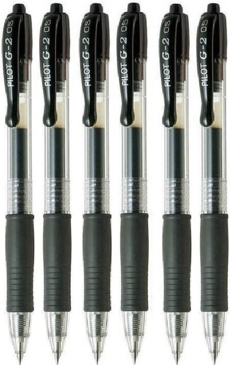 Pilot G2 Black Rollerball Pen Retractable Refillable Extra Fine 0.5mm