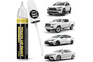Pholeon ((040) Super White) Touch Up Paint for Toyota, Car Paint Scratch Repair Kit, 2 in 1 Premium Scratch Remover Pen with Exact Color-Matched
