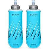 HydraPak SoftFlask Speed Compressible Soft Flask 2-Pack (500ml, Malibu) | Hydration Vest &amp; Pack Compatible, High Flow, Fast Refills, Leakproof, Lightweight, Ultra Durable, for Running